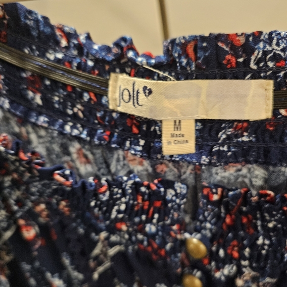 Jolt Womans Medium Blue Print Romper - Picture 4 of 7